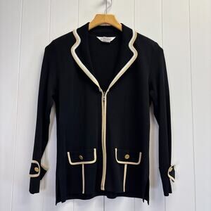 Exclusively Misook Petite Womens Quiet Luxury Knit Cardigan Size S Old Money